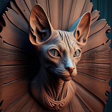 3D model st Mexican Hairless cat (STL)